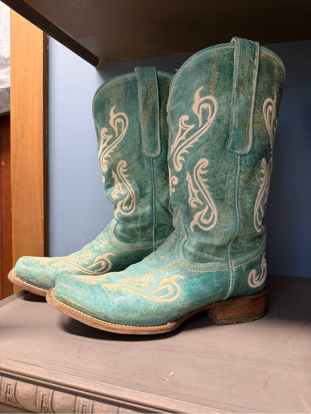 Corral Boots - Turquoise Embroidered Women’s Western Boots
